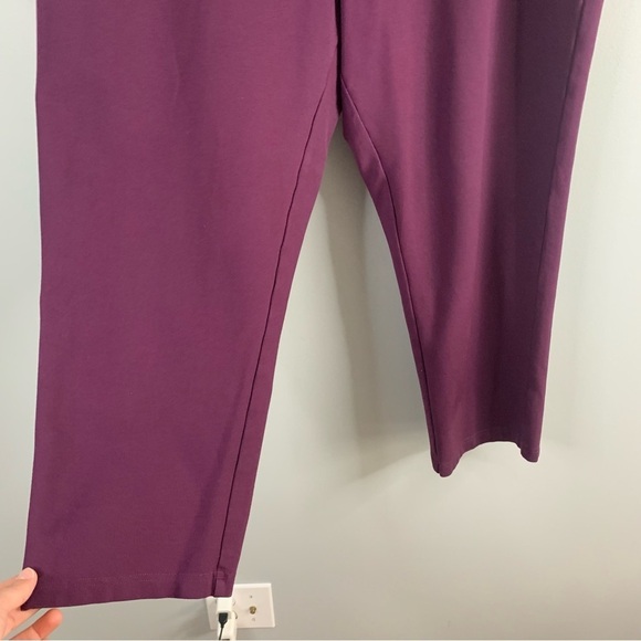 Universal  Standard Womens Cigarette Pants Purple Rayon Trouser Ankle M 18 20 - Picture 14 of 14